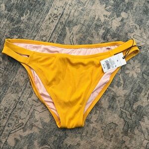 Shade & Shore Yellow Ribbed Bikini Bottoms